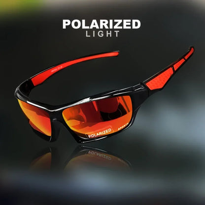 Polarisierte Sport-Sonnenbrille mit rundem Metallrahmen – unisex, UV400-Schutz und ideal für Outdoor, Sport & stylische Alltagslooks.