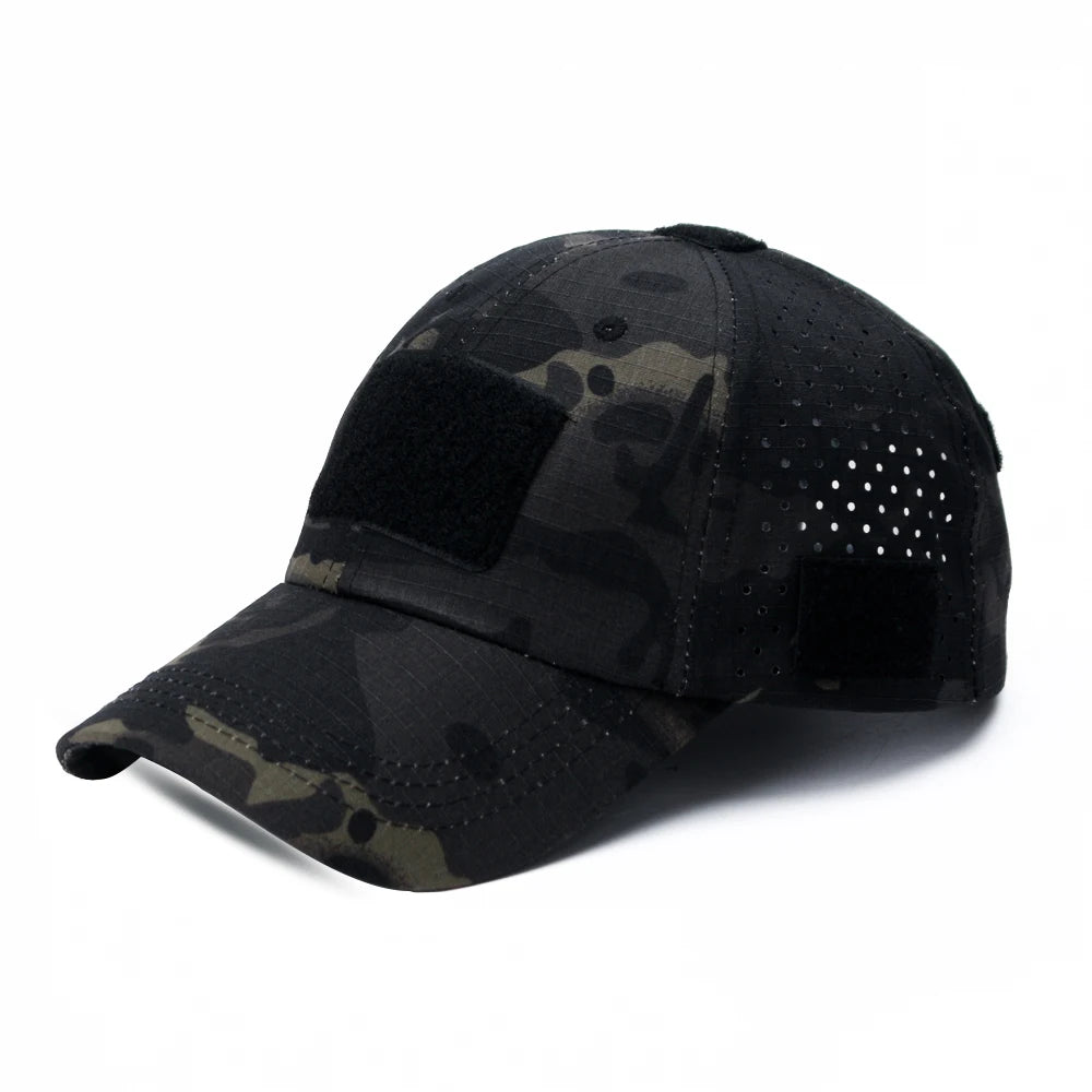 Atmungsaktive Camouflage-Basecap für Herren – mit Sonnenschutz, ideal für Outdoor-Aktivitäten wie Wandern, Angeln, Camping oder Sport.