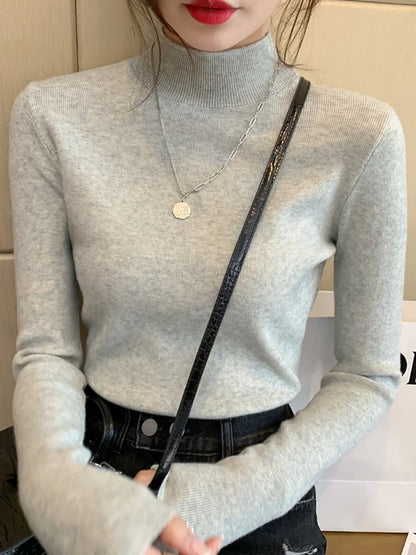 Rollkragenpullover – Eleganter Strickpullover mit Langarm & Stretch für stilvollen Komfort
