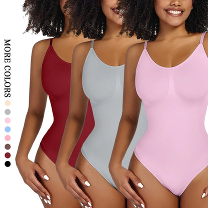 "Form-fitting bodysuit with thong cut – soft, figure-hugging, and ideal for a smooth silhouette under any outfit."