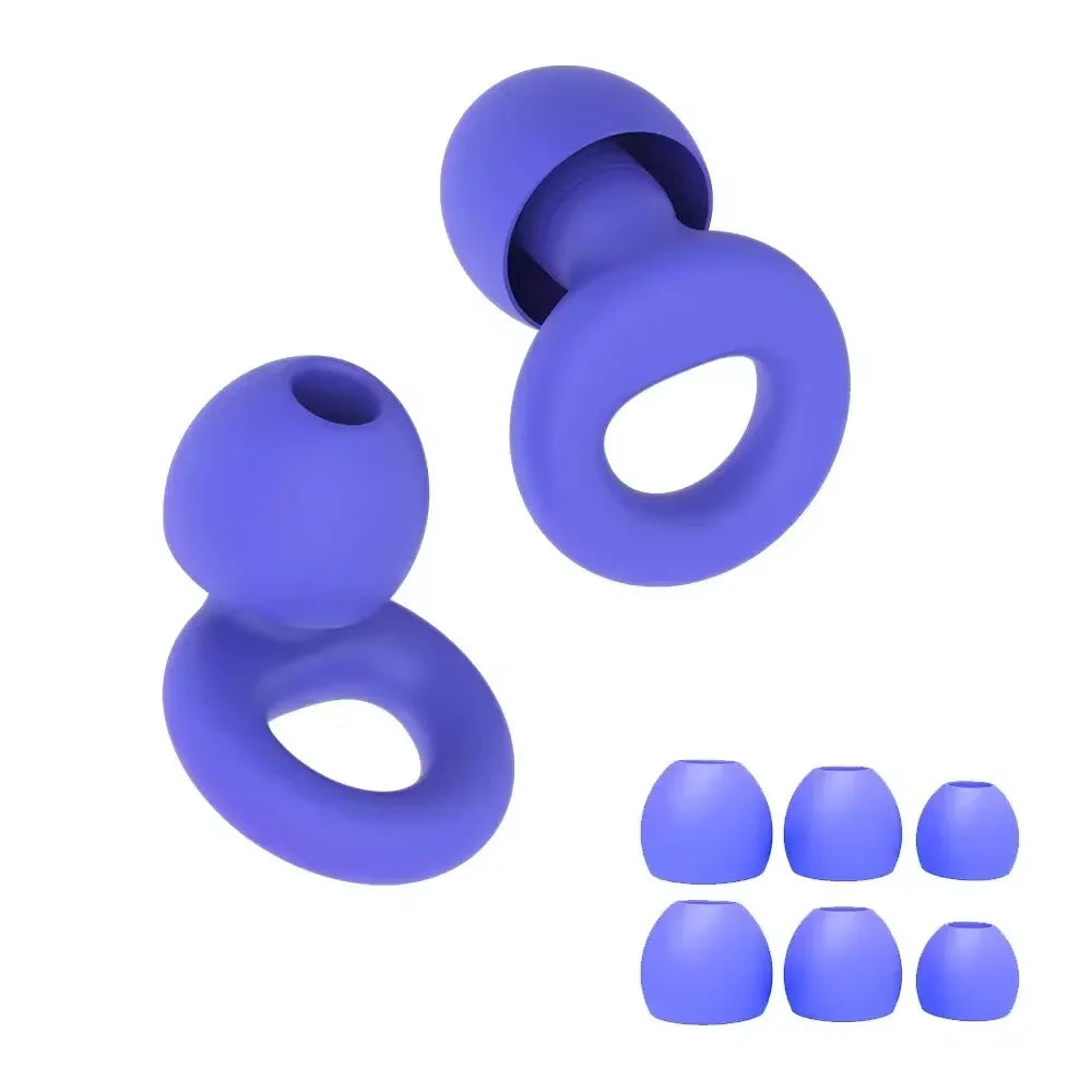 Bouchons d'oreilles en silicone avec réduction de bruit – insonorisés, confortables et idéaux pour nager, dormir ou pour un repos ininterrompu.