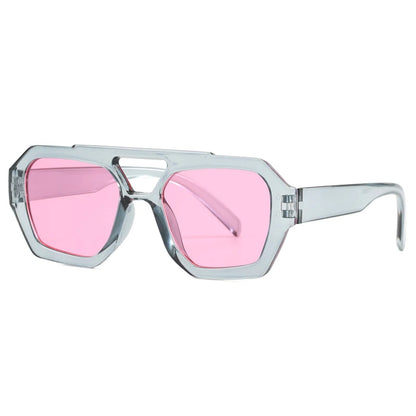 Trendige Sonnenbrille mit unregelmäßigem Square-Design – retro, stylisch und ideal für Instagram-Looks, Outdoor & Fotoshootings.