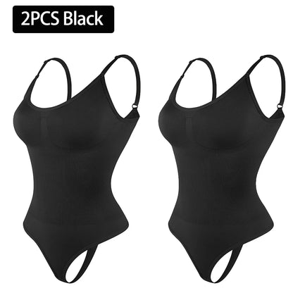 "Form-fitting bodysuit with thong cut – soft, figure-hugging, and ideal for a smooth silhouette under any outfit."