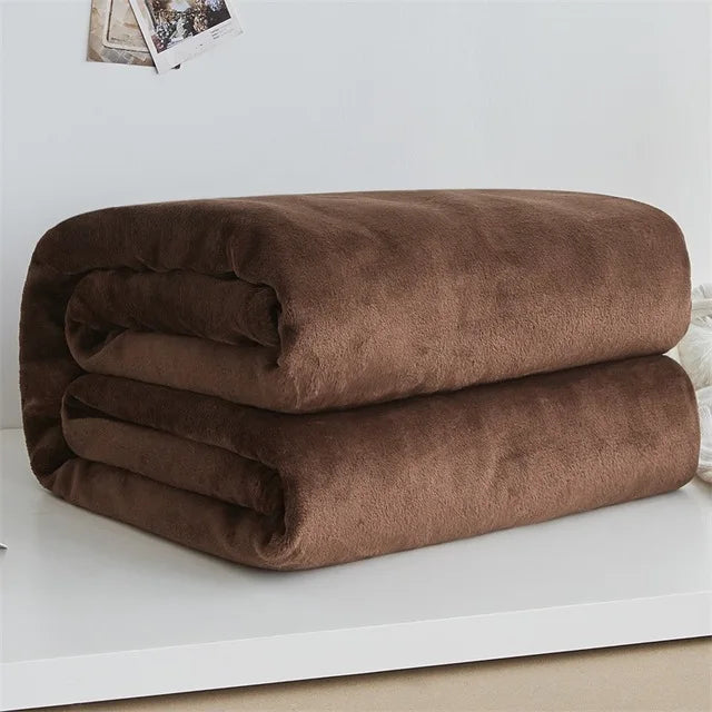 Coperta in pile-flanella – morbida, calda e perfetta come copertura per il letto o il divano in colori eleganti.