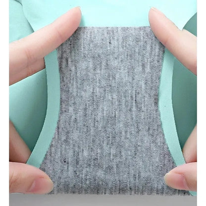 9er-Pack Nahtlose Ice-Silk Slips – Bequeme, mittelhohe Unterwäsche in einfarbigem Design