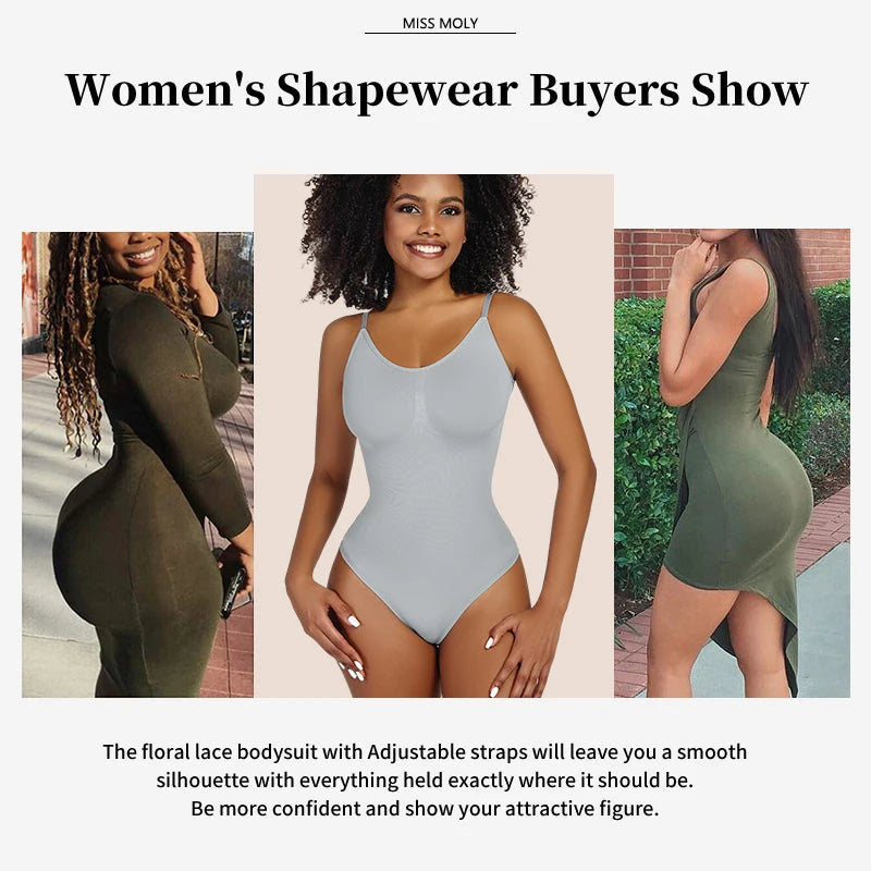 "Form-fitting bodysuit with thong cut – soft, figure-hugging, and ideal for a smooth silhouette under any outfit."