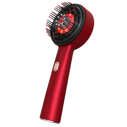 Kopfhaut-Massagekamm – Roter Lichttherapie-Kamm mit Öl-Applikator zur Haarpflege