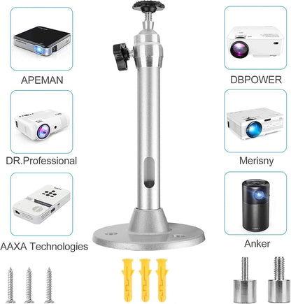Portable Projector Bracket  360° Rotatable Ceiling Wall Mount Beamer Holder Aluminium compatable for HY300 HY320 Beam Projector