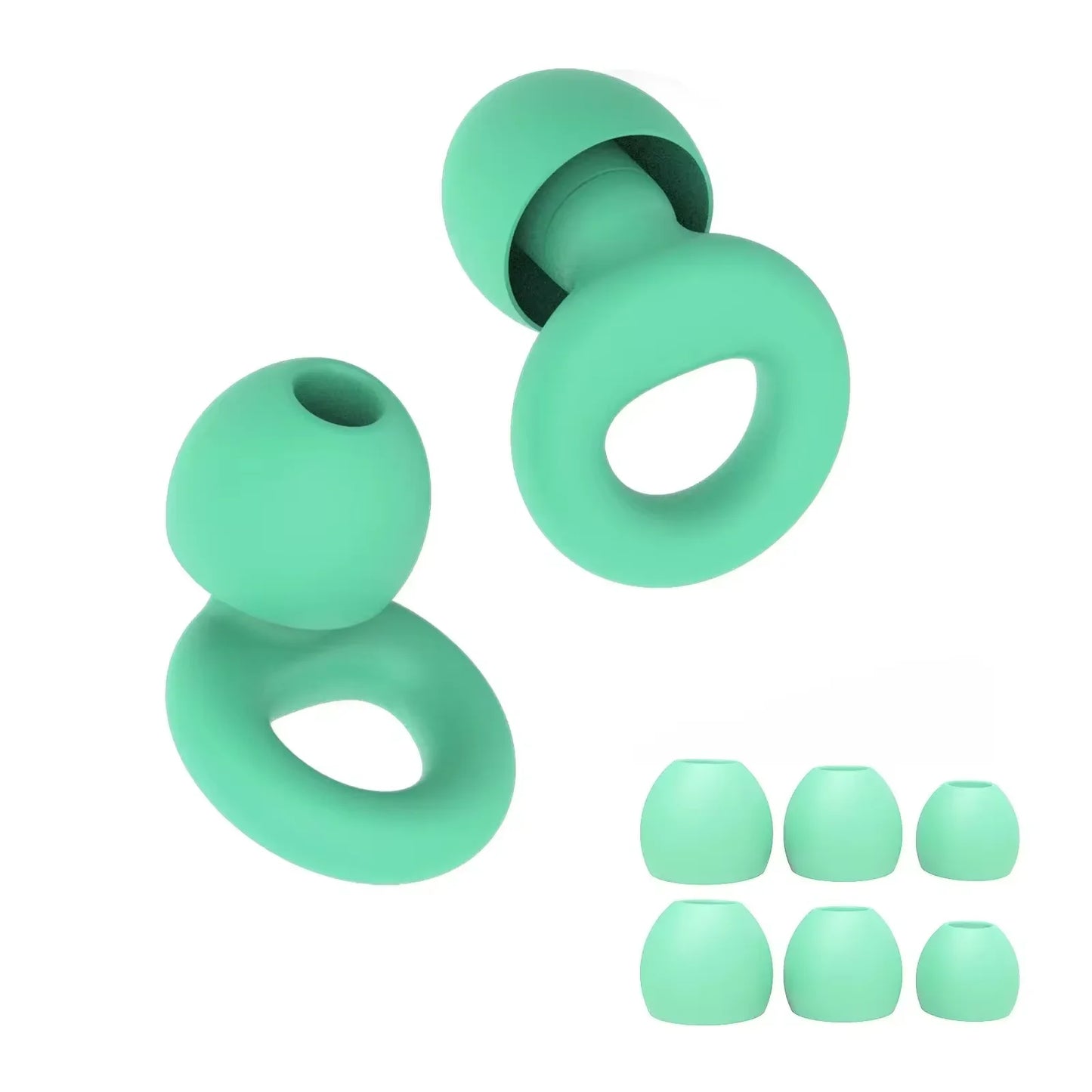 Bouchons d'oreilles en silicone avec réduction de bruit – insonorisés, confortables et idéaux pour nager, dormir ou pour un repos ininterrompu.
