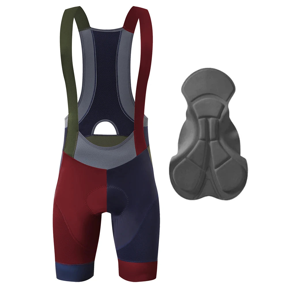 Fahrrad Bib Shorts – Gepolsterte Herren-Radhose, Atmungsaktiv & Schnelltrocknend für lange Fahrten