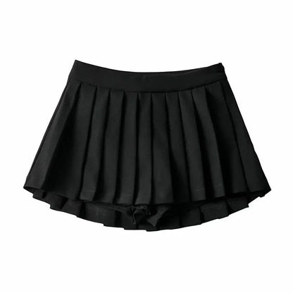 Falten-Minirock mit High Waist – sommerlich, im Vintage-Korean-Style, ideal für Tanz, Alltag oder stylische Freizeitlooks.