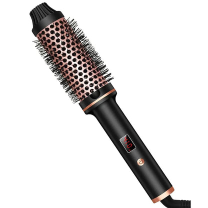 3-in-1 Ionen-Hairstyler mit Glätteisen, Lockenstab & Heizbürste – schonend, vielseitig und ideal für glattes oder lockiges Styling.