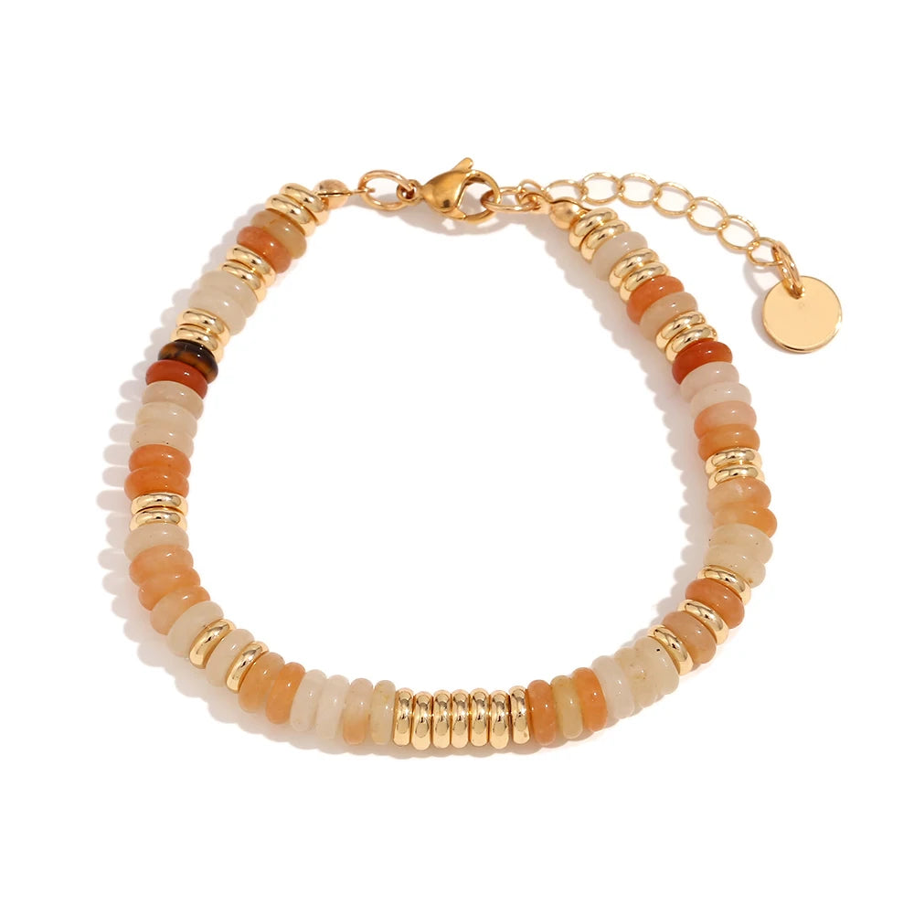 MamacitaSlay Armband mit Jade, Tigerauge, Howlith, Malachit & Achat – stilvoller Mix aus Natursteinen für Glück, Balance & Gesundheit.