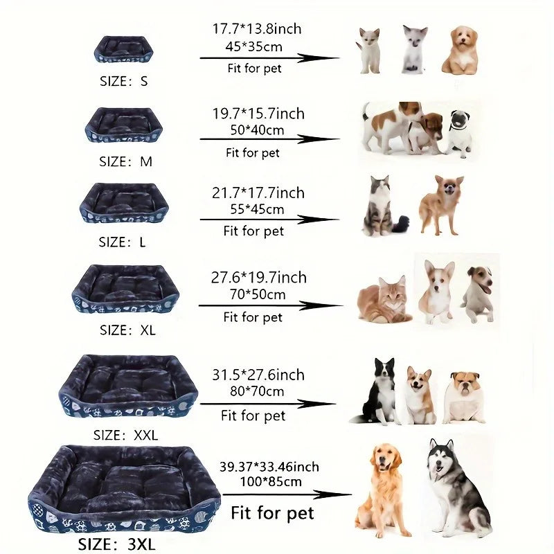 Haustierbett mit Matte – Bequemes Bett für Hunde und Katzen in verschiedenen Größen