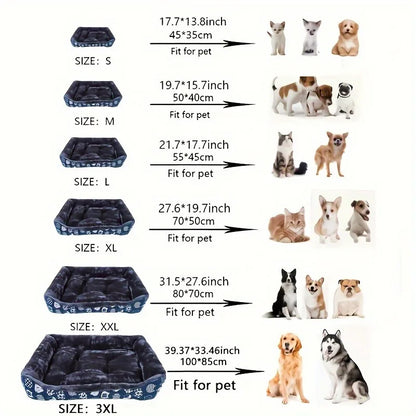 Haustierbett mit Matte – Bequemes Bett für Hunde und Katzen in verschiedenen Größen