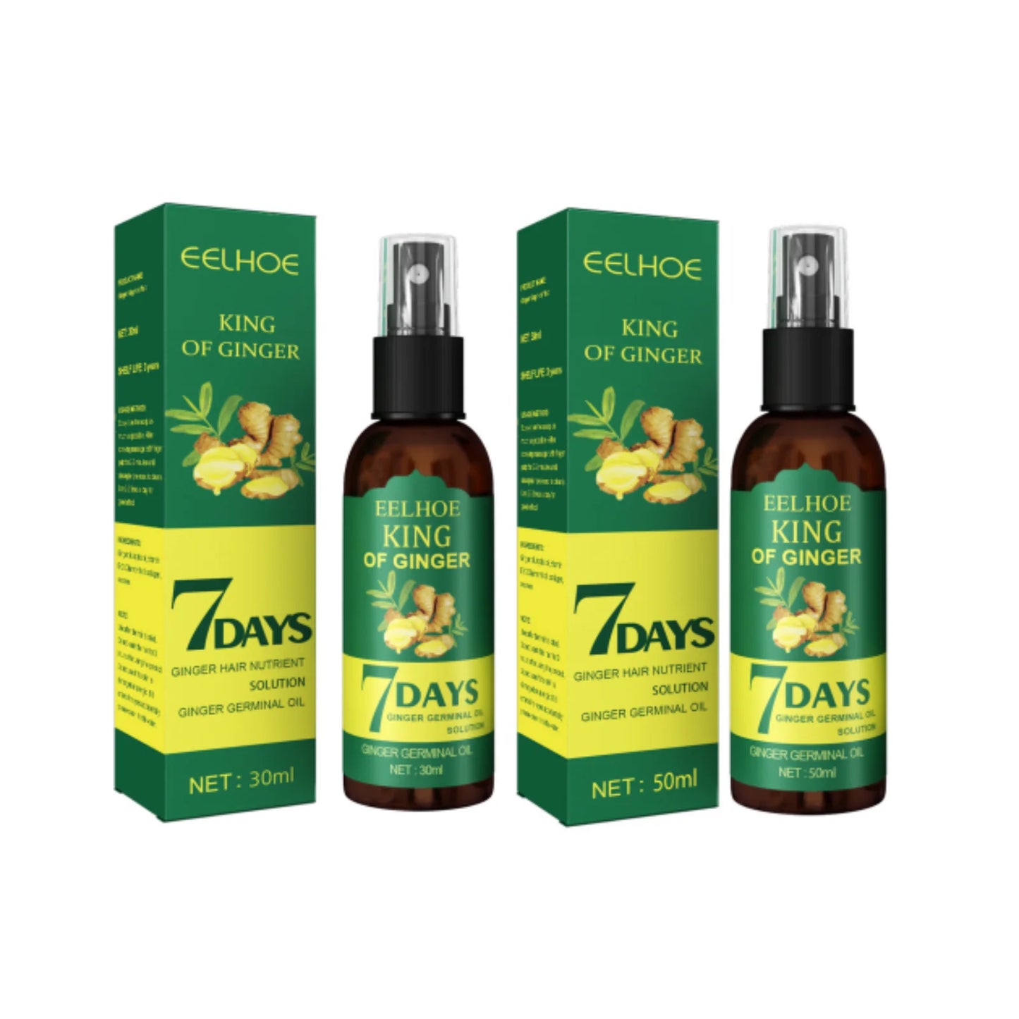 EELHOE Ingwer-Haarspray – 7-Tage-Serum zur Behandlung von Haarausfall, fördert schnelles Wachstum und pflegt die Kopfhaut intensiv.