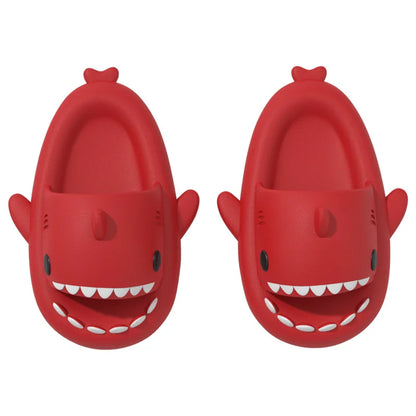 Shark-Slides mit dicker Sohle – stylisch, bunt und super bequem für Bad & Alltag