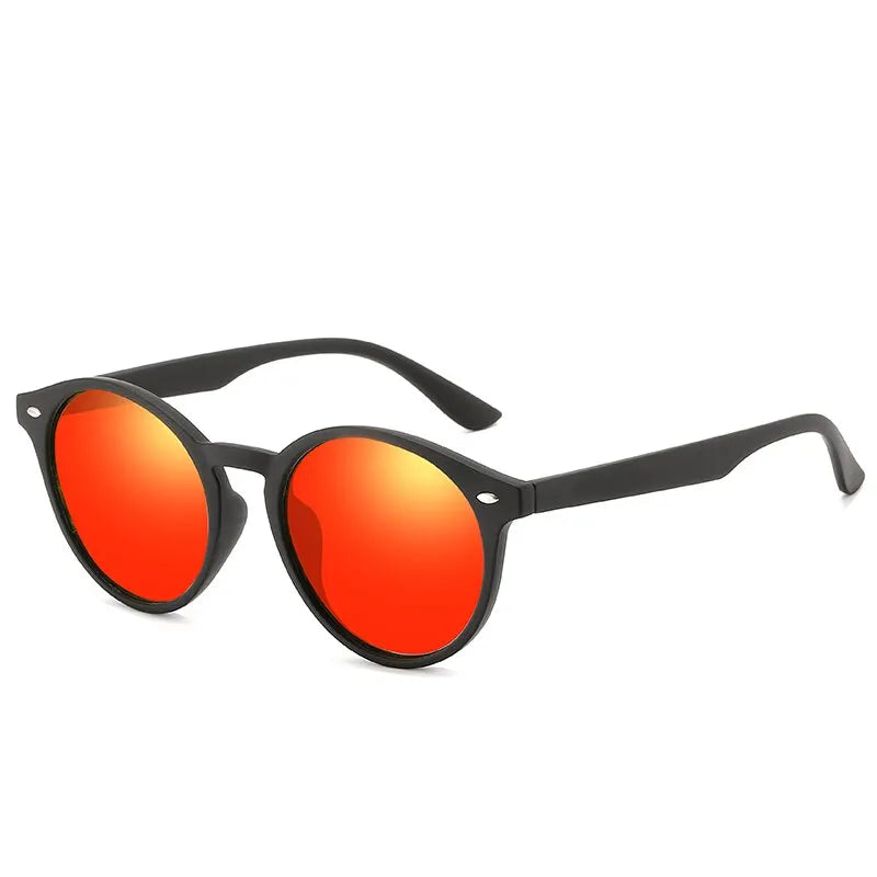 Klassische runde Polarisations-Sonnenbrille im Vintage-Design – unisex, UV400-Schutz, ideal für Reisen, Autofahren & stylische Alltagslooks.