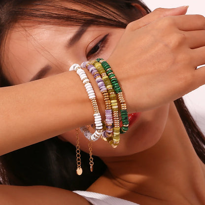 MamacitaSlay Armband mit Jade, Tigerauge, Howlith, Malachit & Achat – stilvoller Mix aus Natursteinen für Glück, Balance & Gesundheit.