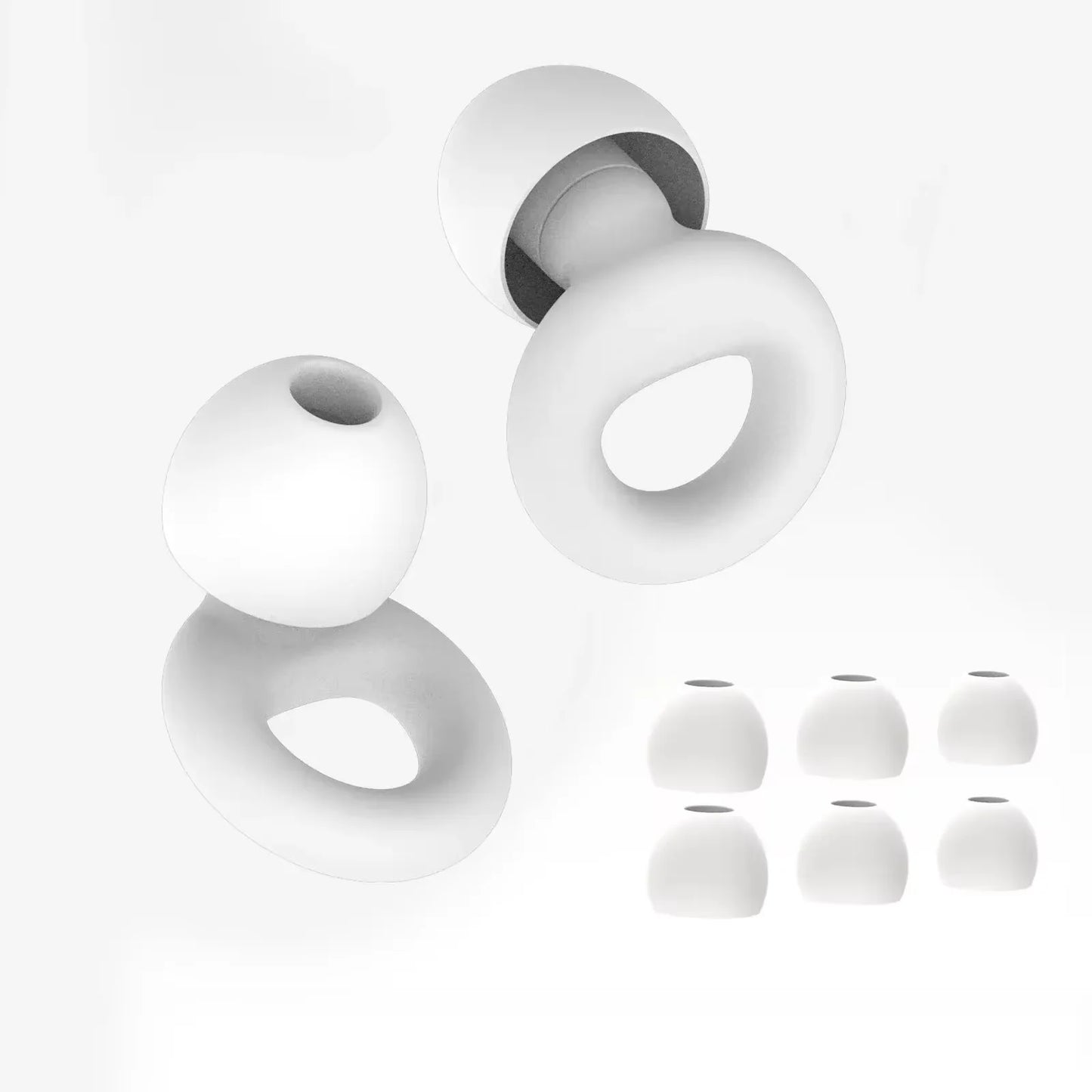 Bouchons d'oreilles en silicone avec réduction de bruit – insonorisés, confortables et idéaux pour nager, dormir ou pour un repos ininterrompu.