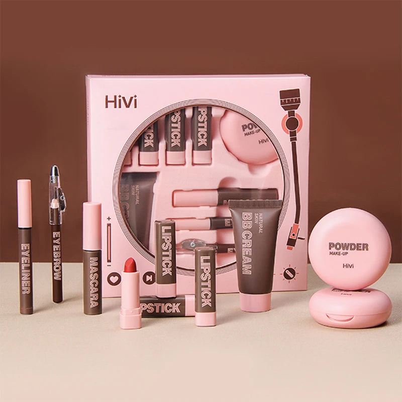 HiVi Make-up Geschenkbox – limitierte Edition mit Puder, Lipstick & mehr, stilvoll verpackt und perfekt als Geschenk für besondere Anlässe.