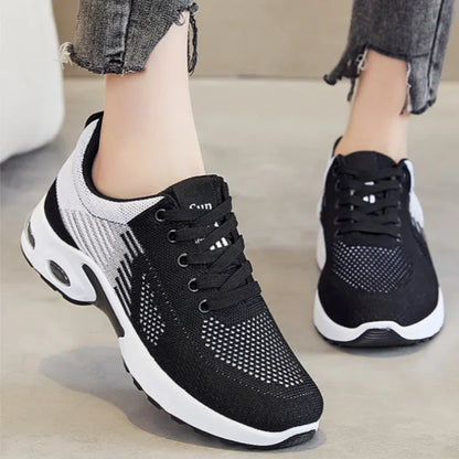 Leichte Damen-Laufschuhe mit atmungsaktivem Mesh & Air-Cushion-Sohle – bequem, schnelltrocknend und ideal für Sport, Training oder Alltag.