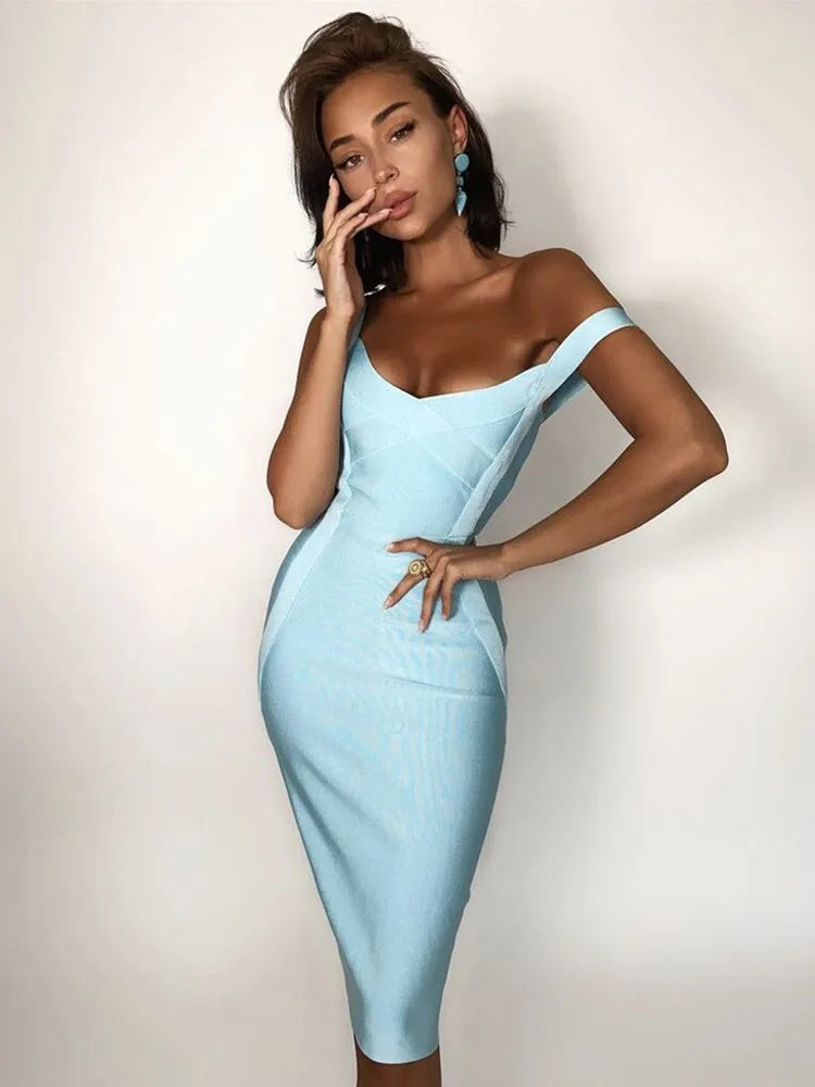 Rayon Bandage Kleid – Ärmelloses Bodycon-Kleid in Grün, Lila oder Pink, Elegantes Design für Cocktail & Party