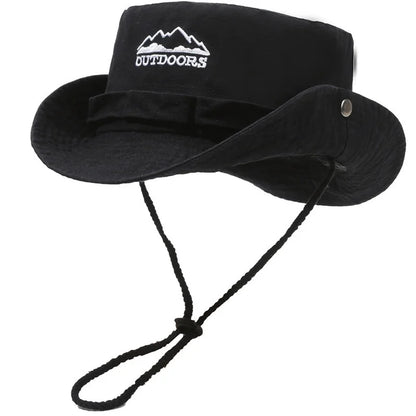 Summer Men Bucket Hat Outdoor UV Protection Wide Brim Breathable Panama Hunting Hiking Caps Fisherman Hats Beach Sunscreen Cap