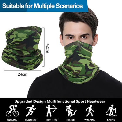 Atmungsaktive Multifunktionsmaske mit UV-Schutz – als Schal, Stirnband oder Gesichtsmaske nutzbar, ideal für Outdoor, Rad & Hiking.