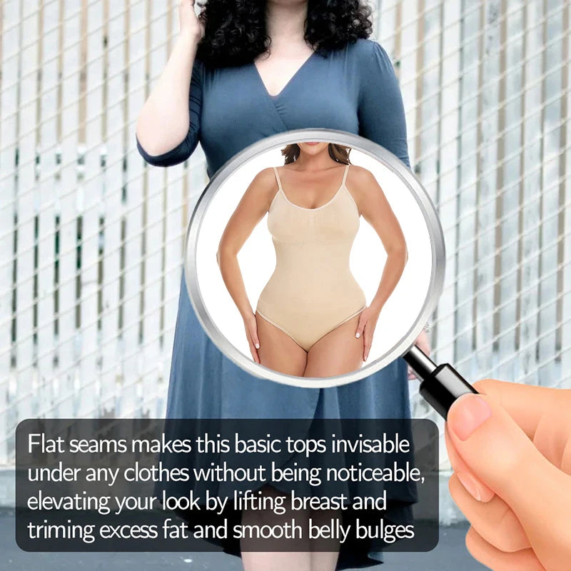 "Form-fitting bodysuit with thong cut – soft, figure-hugging, and ideal for a smooth silhouette under any outfit."