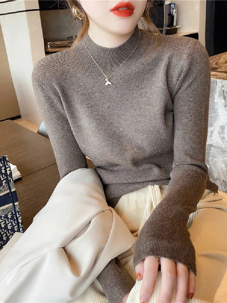Rollkragenpullover – Eleganter Strickpullover mit Langarm & Stretch für stilvollen Komfort