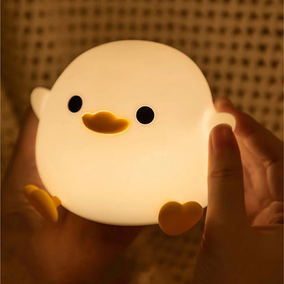 Nachtlicht Ente mit Timer und Touchfunktion – dimmbar, USB-aufladbar und perfekt fürs Kinderzimmer