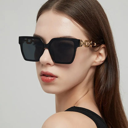 Vintage Rechteck-Sonnenbrille im Cat-Eye-Design – 2023er Brand-Style, retro & elegant, ideal für Damen beim Fahren oder als Fashion-Accessoire.