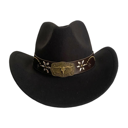 Western Cowboyhut im Retro-Stil mit breiter Krempe – stylisch und luftig für sonnige Tage.