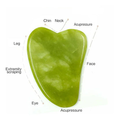 Gua Sha & Jade-Roller Set aus Naturstein – ideal für Gesichtsmassage, Hautpflege und entspannende SPA-Momente zu Hause.