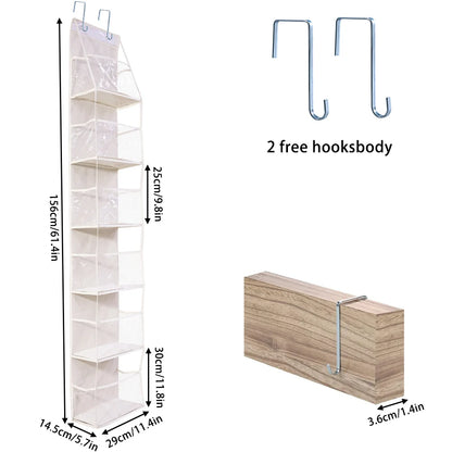 Türhängender Organizer mit 4/6 Fächern – ideal zur Aufbewahrung von Kosmetik, Accessoires oder Kleinteilen in Bad, Schlafzimmer oder Flur.