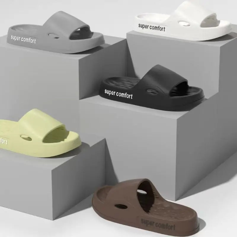 Weiche Plattform-Slides mit dicker Sohle – rutschfest, bequem und perfekt für Bad, Strand & Zuhause
