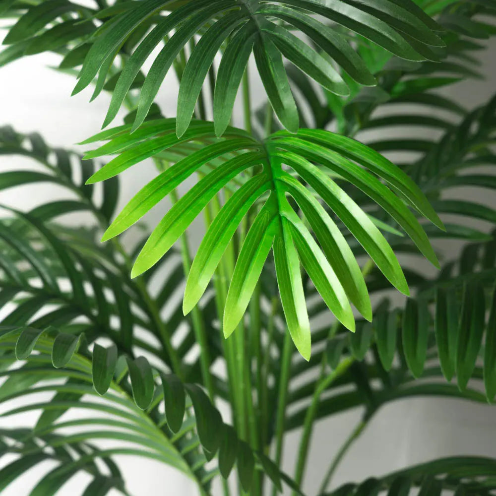 Große Künstliche Palme 90–120 cm – Tropische Deko-Pflanze mit Monstera-Blättern für Zuhause und Garten