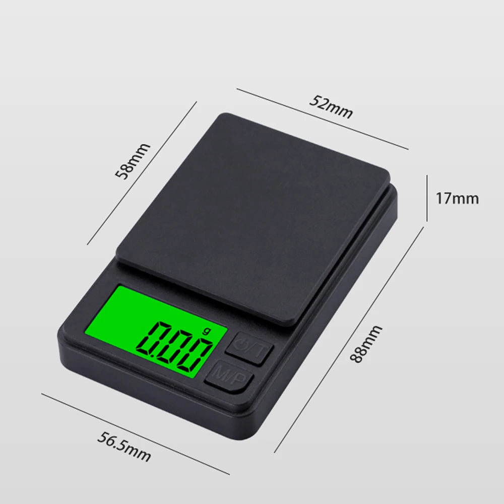 Digitale Mini-Taschenwaage mit LCD-Display – präzise Messung ab 0,01g bis 500g (bzw. 0,1g bis 1000g), ideal für Lebensmittel, Schmuck & mehr.
