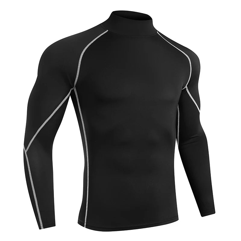 Schnelltrocknendes Kompressionsshirt mit langen Ärmeln – eng anliegend, atmungsaktiv und ideal für Running, Gym oder Training.