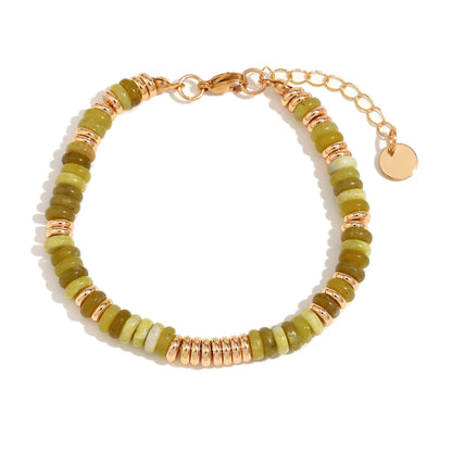 MamacitaSlay Armband mit Jade, Tigerauge, Howlith, Malachit & Achat – stilvoller Mix aus Natursteinen für Glück, Balance & Gesundheit.