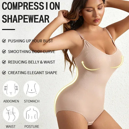 Nahtloser Shaping Bodysuit – Figurformende Unterwäsche mit Bauchkontrolle und Po-Lifting. Glattes, komfortables Design für eine perfekte Silhouette.