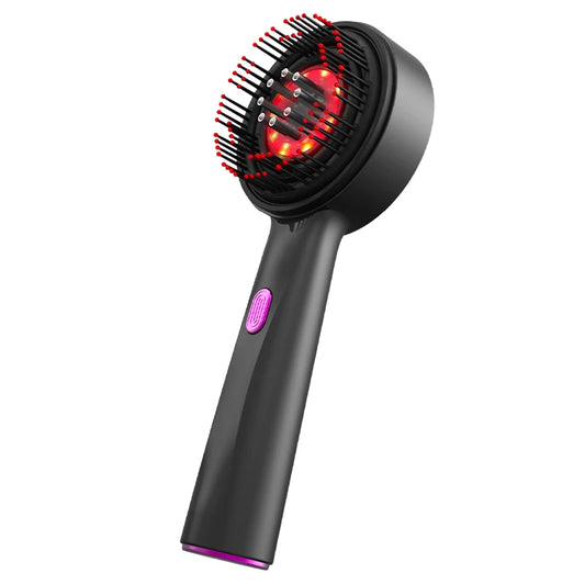 Kopfhaut-Massagekamm – Roter Lichttherapie-Kamm mit Öl-Applikator zur Haarpflege