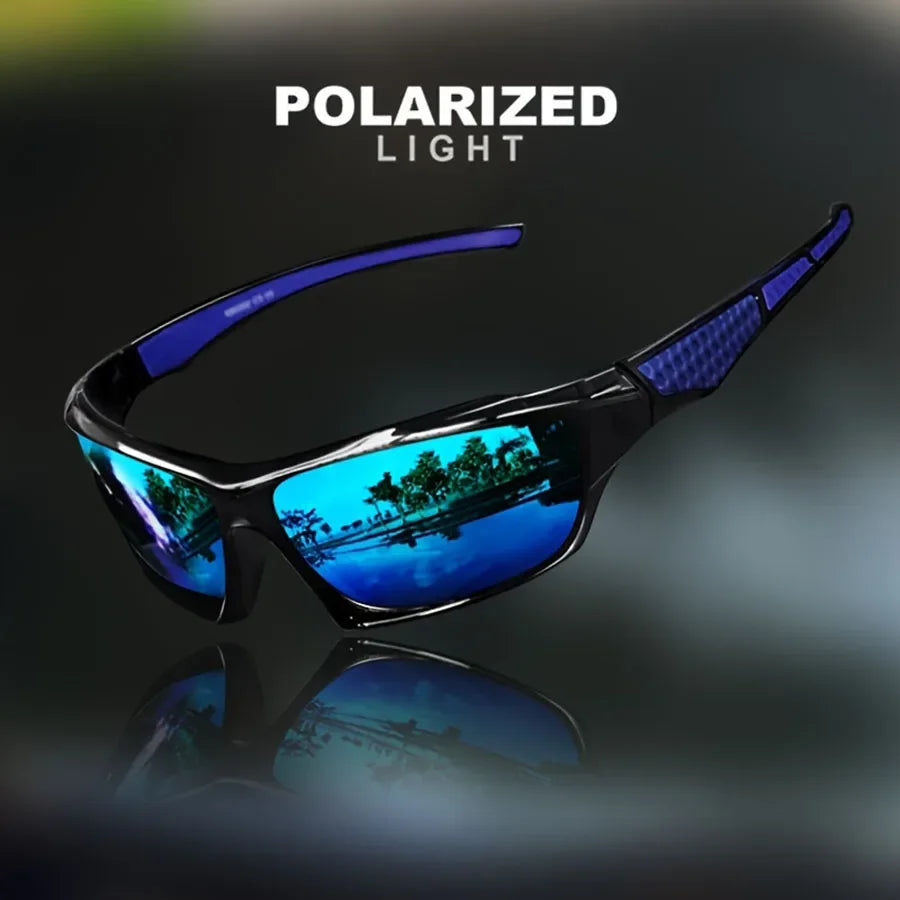 Polarisierte Sport-Sonnenbrille mit rundem Metallrahmen – unisex, UV400-Schutz und ideal für Outdoor, Sport & stylische Alltagslooks.