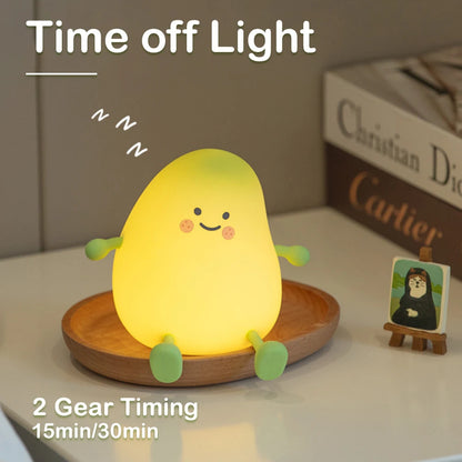 Nachtlicht Birne mit LED und Farbwechsel – dimmbar, per Touch steuerbar und USB-aufladbar