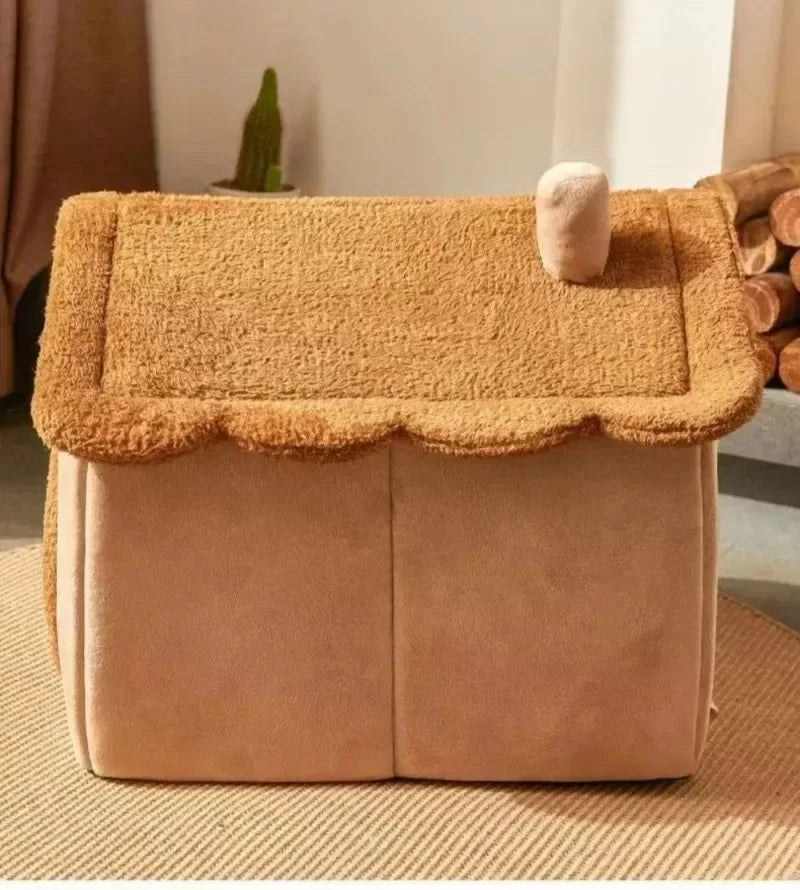 Abnehmbares, waschbares Haustierbett – Vielseitiges Hund- und Katzenhaus für alle Jahreszeiten