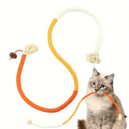 Kauspielzeug für Katzen aus robustem Seil – ideal zum Spielen, Beißen und zur Zahnpflege, sorgt für aktive Beschäftigung.