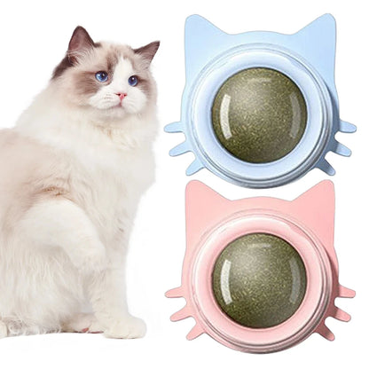 Drehbares Katzenminze-Spielzeug – Schleck- und Beißspielzeug zur Zahnpflege für Wohnungskatzen