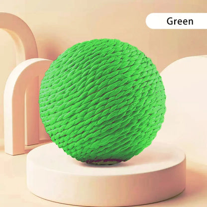 10 cm großer Sisal-Kratzball für Katzen – interaktiv, mit Sound und ideal zur Zahnpflege, Krallenpflege und spielerischen Beschäftigung.