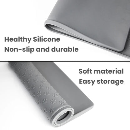 Wasserdichte Fressnapf-Unterlage – Rutschfeste Silikonmatte für Hunde- und Katzennäpfe